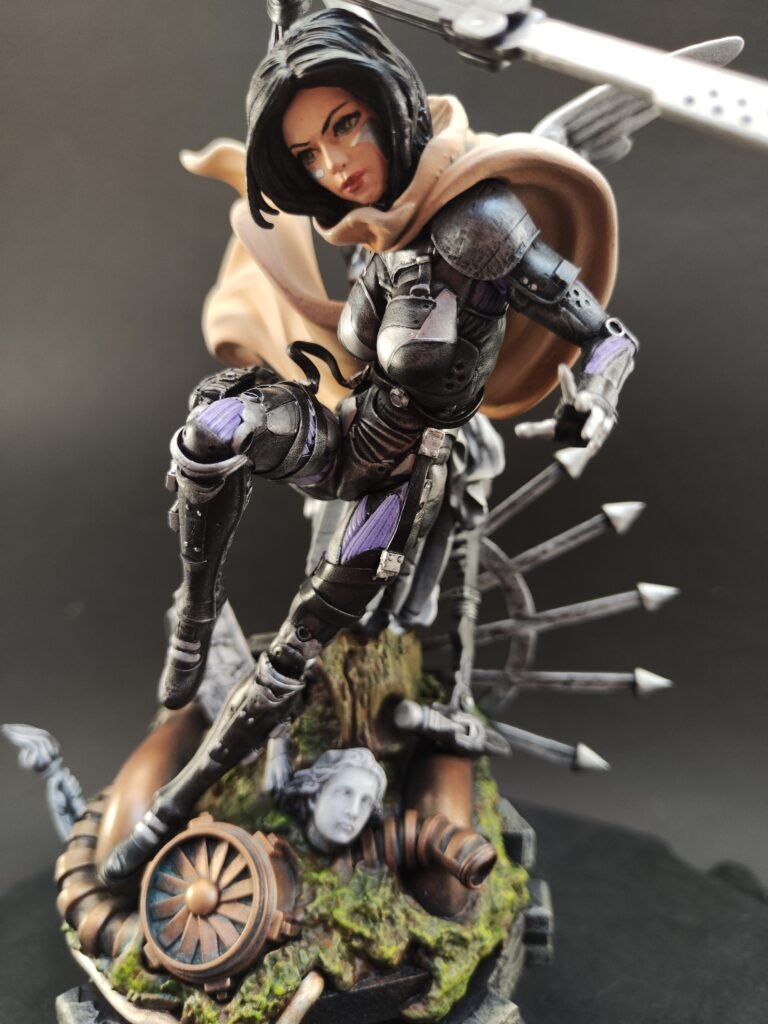 ci-fi inspired figure featuring sleek cybernetic design and hand-painted features