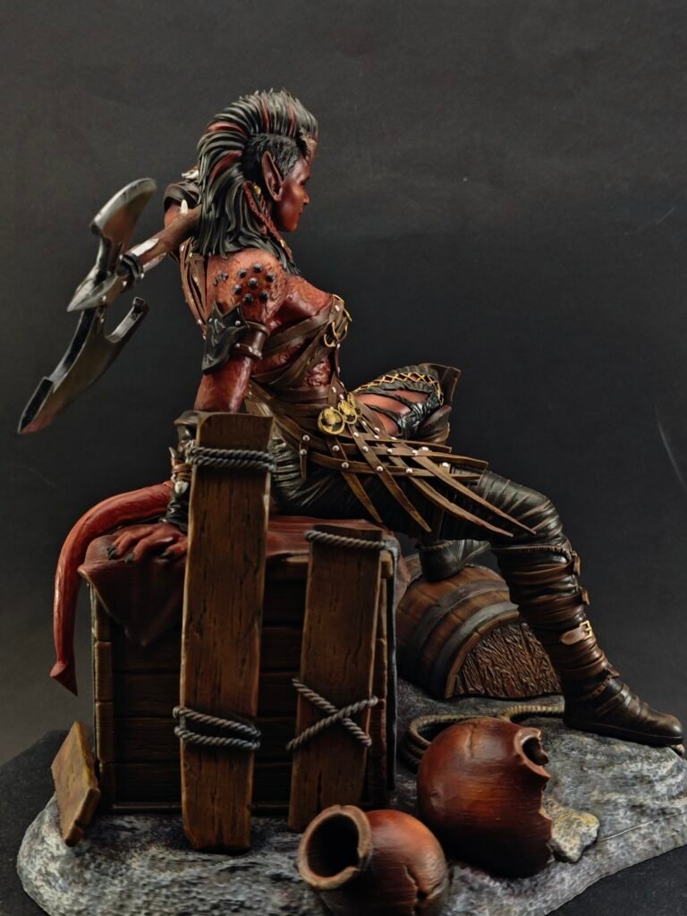 Right-side pose with clenched fists and battle-ready body position