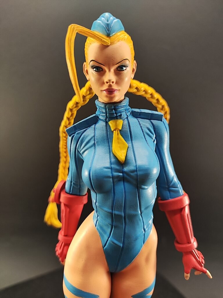 Close-up of Cammy's focused expression and beret