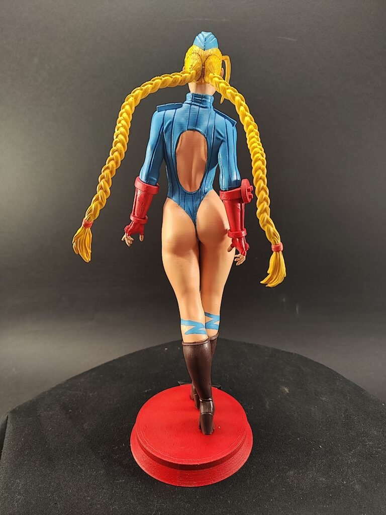 Cammy statue mid-pose with detailed gloves and boots