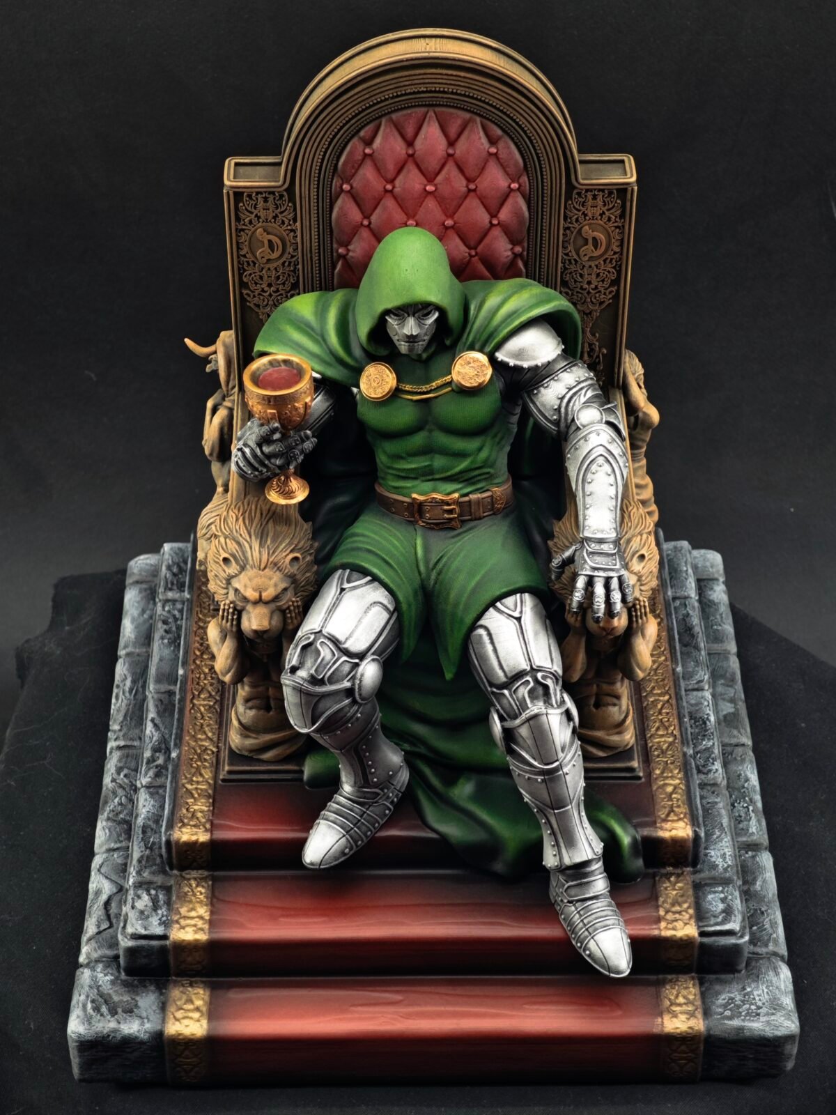 Collector’s edition villain statue with throne base