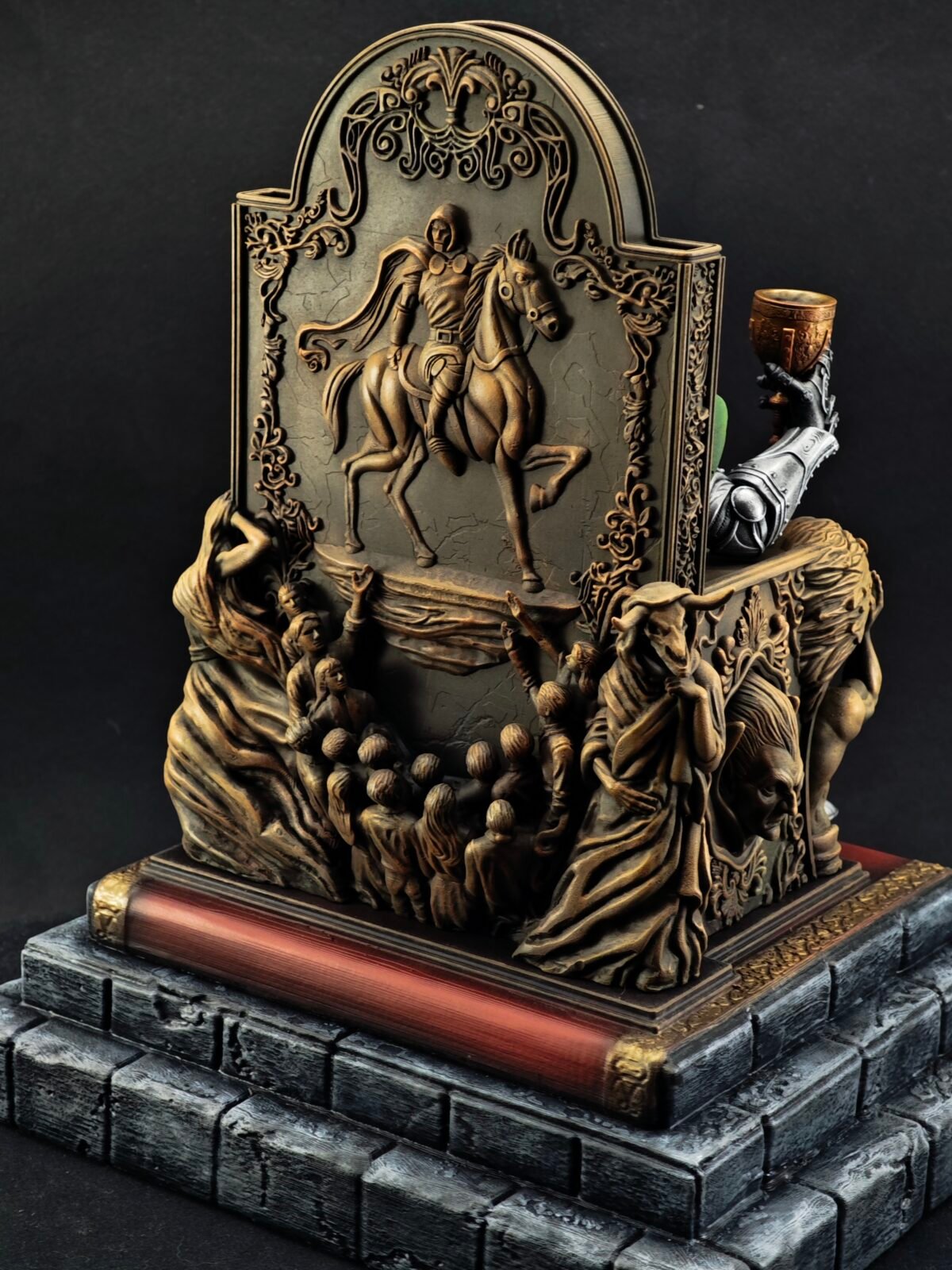 Hand-painted details on Marvel-inspired resin statue