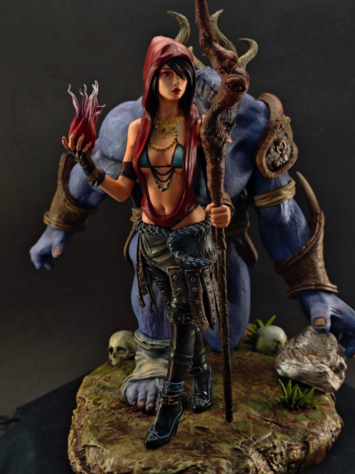 Morrigan Dragon Age resin figure in full hand-painted detail