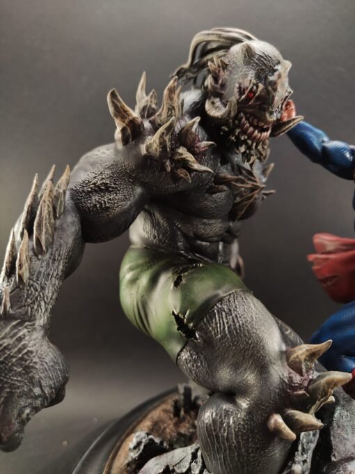 Resin figure posed on cracked combat base