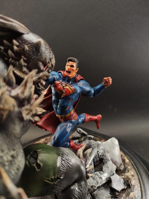Superman fighting Doomsday collectible statue